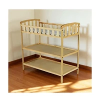 Finish Wood Baby Changing Table with Safety Rail Durable and Secure Design