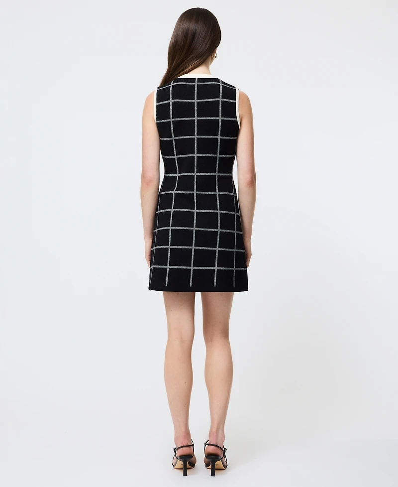 French Connection Women's Check-Print Sleeveless Dress
