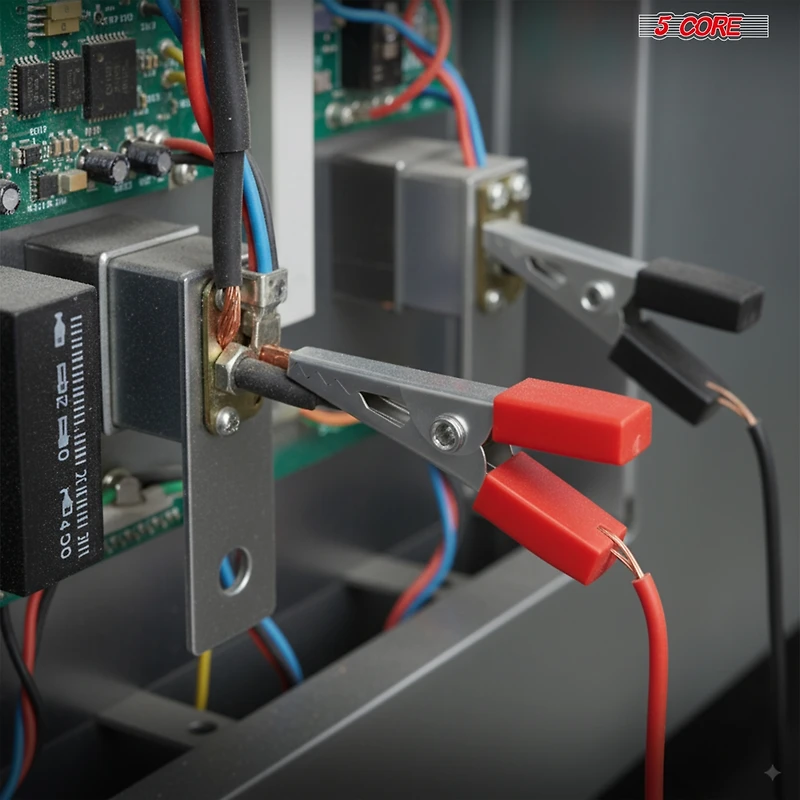 5 Core Alligator Clips Electrical Metal Battery Jumper Clamps Insulated Gator Clip - alligator 25 pcs