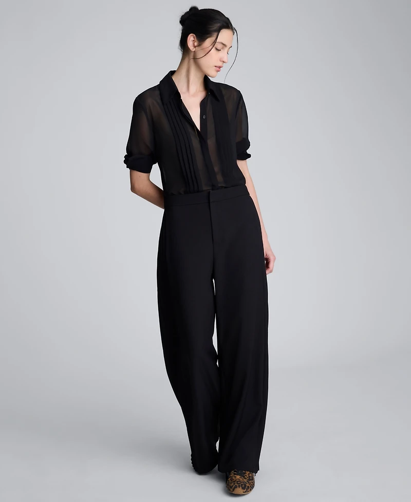 Kenneth Cole Women's Wide Leg High Rise Pants