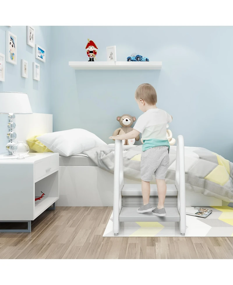 Costway Toddler Step Stool Learning Helper w/Armrest for Kitchen Toilet Potty Training