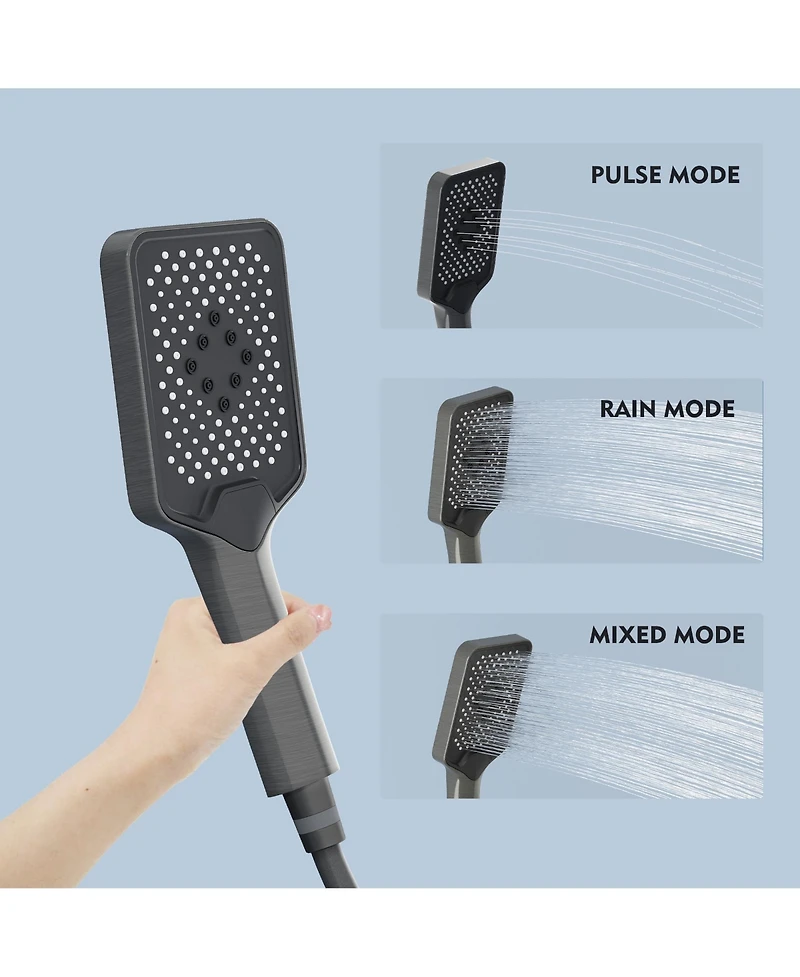 Smart Temperature Display Thermostatic Shower System Shower Combo Set with Tub Spout, Hand Shower, Bidet Sprayer