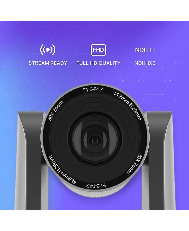 Bzb Gear Bg-nd Full Hd Ndi/Hdmi/3G-sdi Live Streaming 30x Ptz Camera, Gray