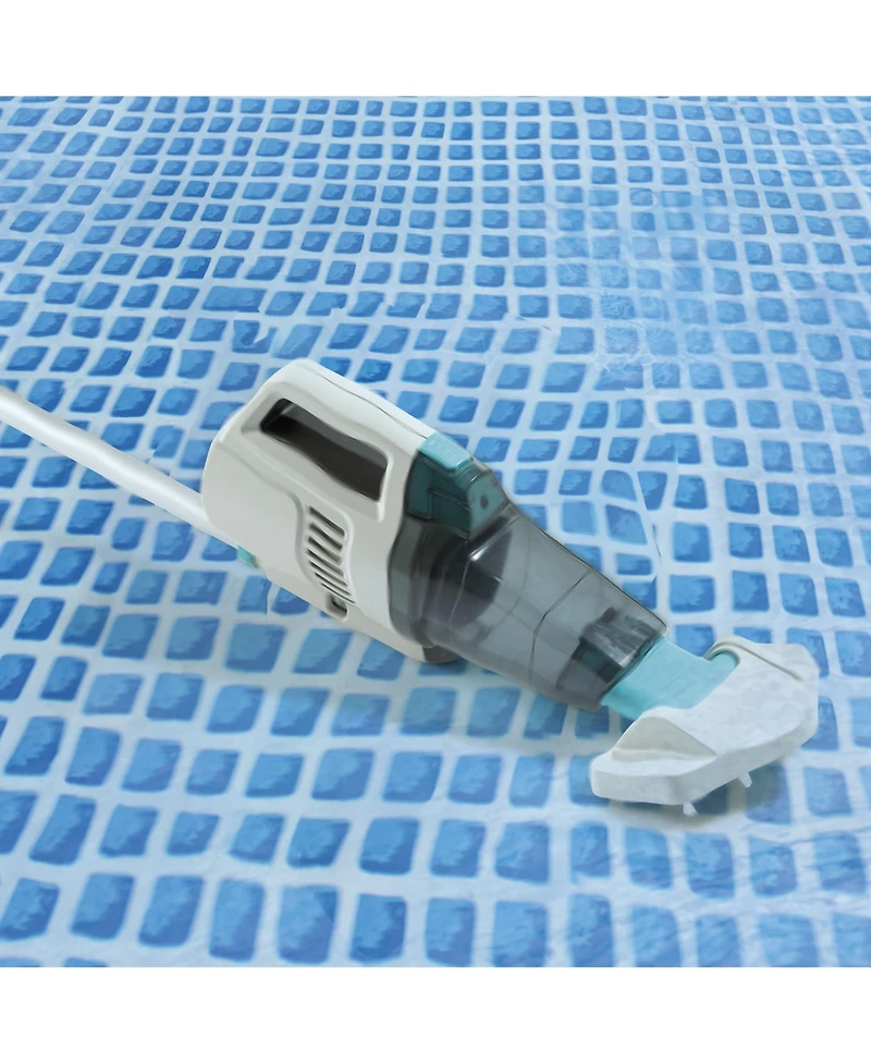 Intex ZR200 Rechargeable Cordless Telescoping Pool Vacuum with 2 Brush Heads