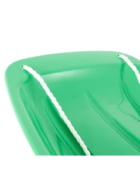Slippery Racer Downhill Sprinter Kids Toddler Plastic Toboggan Snow Sled, Green