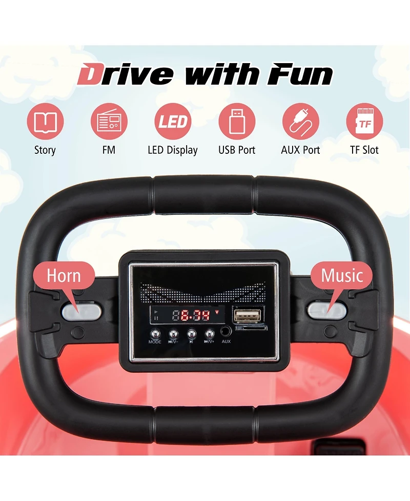 6V Electric Kids Ride-on Bumper Car with 360° Spinning Dual Motors 2 Speeds