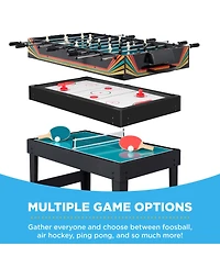 Best Choice Products 2x4ft 10-in-1 Combo Game Table Set w/ Hockey, Foosball, Pool, Shuffleboard