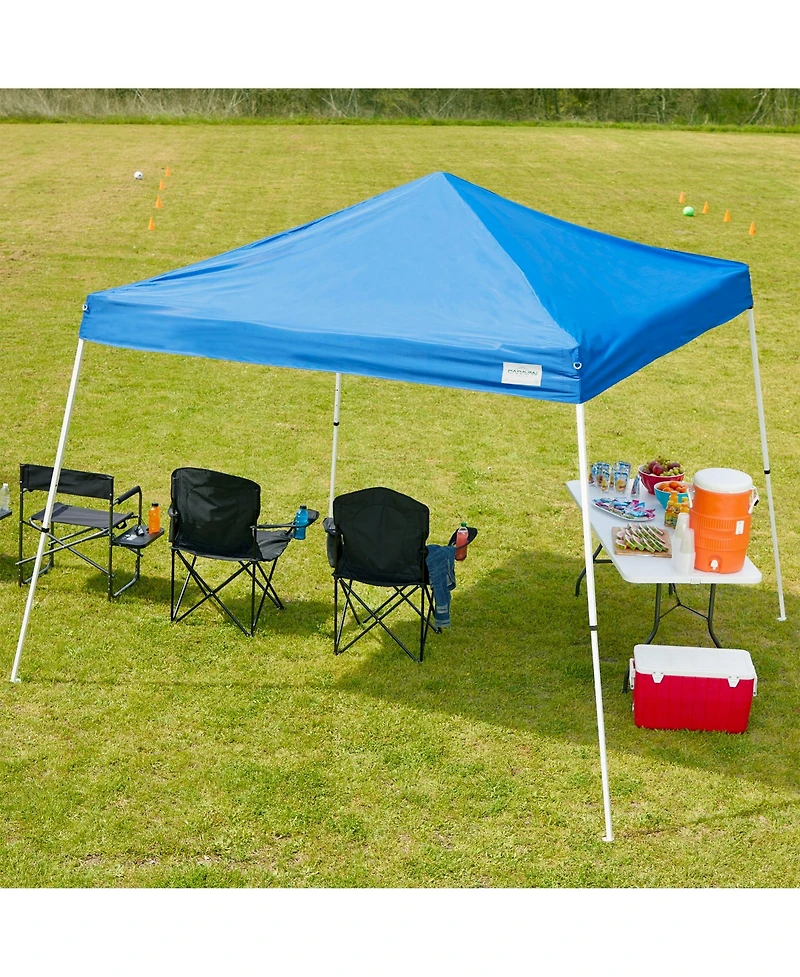 Caravan Canopy V Series 2 10' x 10' Entry Level Angled Leg Instant Canopy, Blue