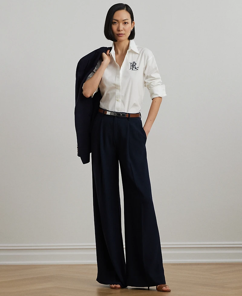 Lauren Ralph Petite Relaxed Fit Stretch Cotton Shirt