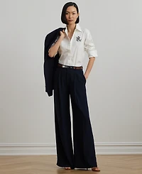 Lauren Ralph Petite Relaxed Fit Stretch Cotton Shirt