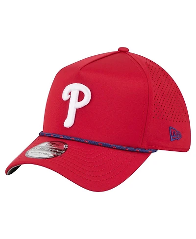 New Era Men's Red Philadelphia Phillies 39THIRTY A-Frame Perforated Flex Hat