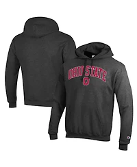 Champion Men's Charcoal Ohio State Buckeyes Arched Logo Fleece Pullover Hoodie