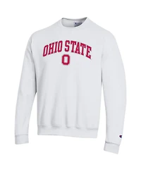 Champion Men's White Ohio State Buckeyes Arch Over Logo Pullover Sweatshirt