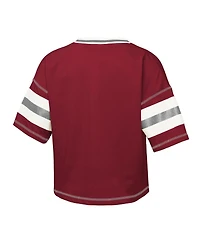 Outerstuff Big Girls Crimson Alabama Tide Gridiron Jersey V-Neck T-Shirt