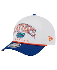 New Era Men's White/Royal Florida Gators Arch Two-Tone Rope 9FORTY A-Frame M-Crown Adjustable Hat