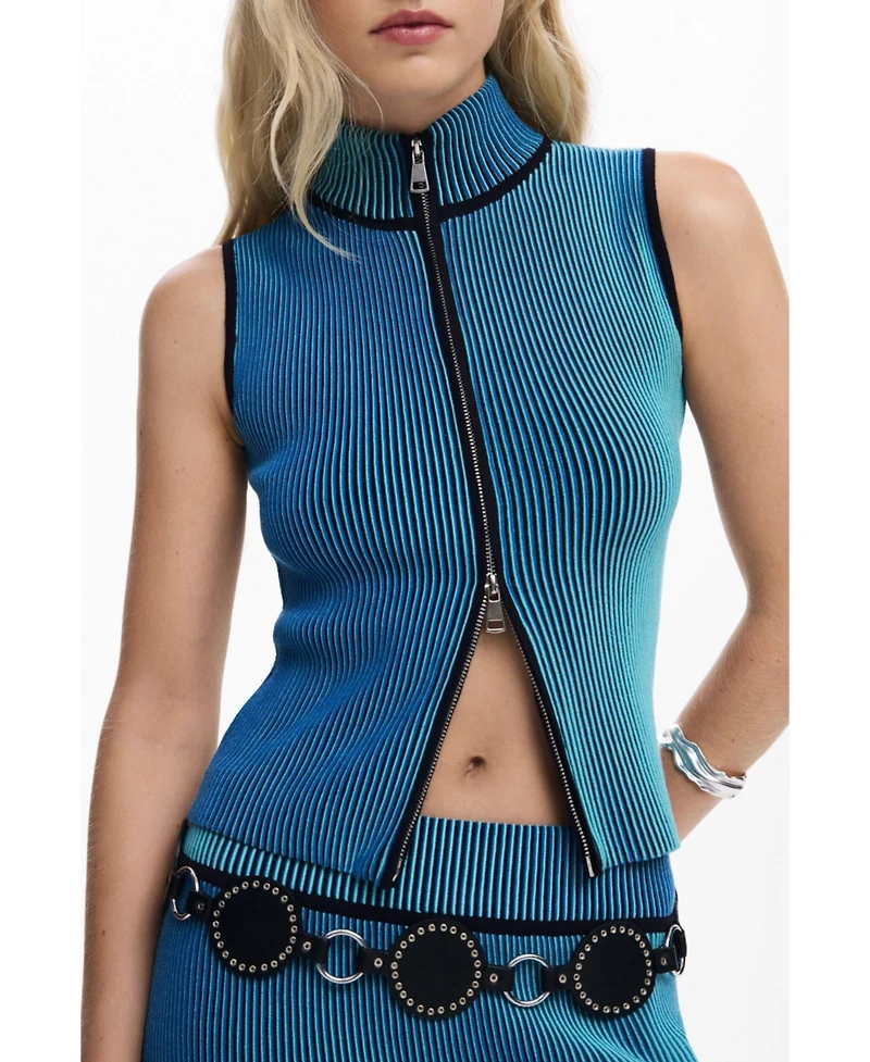 Desigual Women's Zip-knit T-shirt