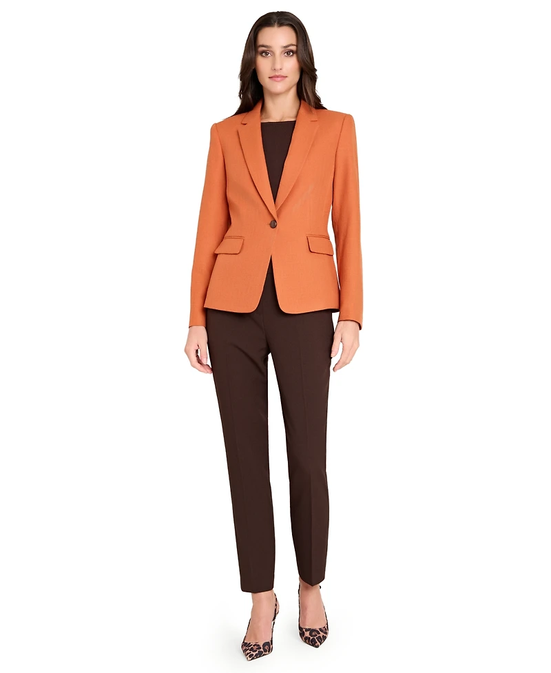 Tahari Asl Women's Herringbone Peak Lapel Blazer
