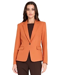 Tahari Asl Women's Herringbone Peak Lapel Blazer