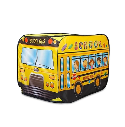 Lycvki Kids Play Tent Foldable Pop Up School Bus Tent Portable Children Baby Play House