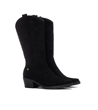 Women's Italian Western Suede Booties Refresh Collection By Xti