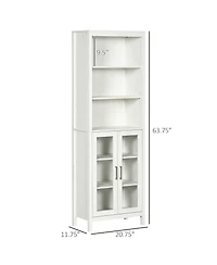 Slickblue Wall-Mounted Bathroom Cabinet with Waterproof Coating and Storage Shelves