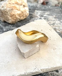 Adornia Gold Wavy Chunky Bangle