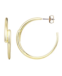 Adornia Gold Overlapping Hoop Earrings