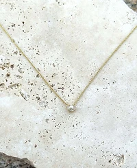 Adornia Gold Freshwater Pearl Cz Halo Necklace
