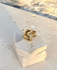 Adornia Tarnish Resistant Gold Open Bands Ring