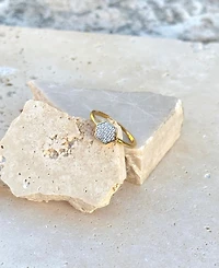 Adornia Gold Cz Mini Hexagon Ring