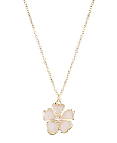 Adornia Gold Mother of Pearl Flower Necklace