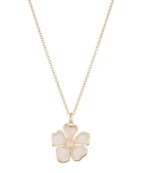 Adornia Gold Mother of Pearl Flower Necklace