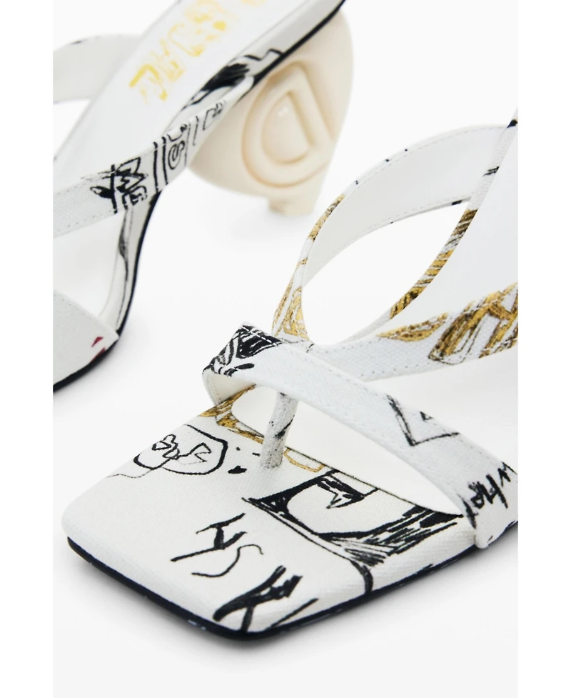 Desigual Women's Heart heel sandal