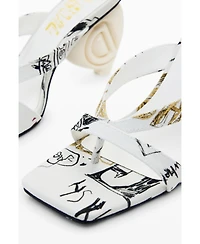 Desigual Women's Heart heel sandal