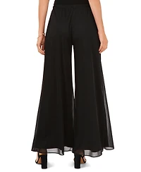 Msk Petite Mesh Wide-Leg Dress Pants