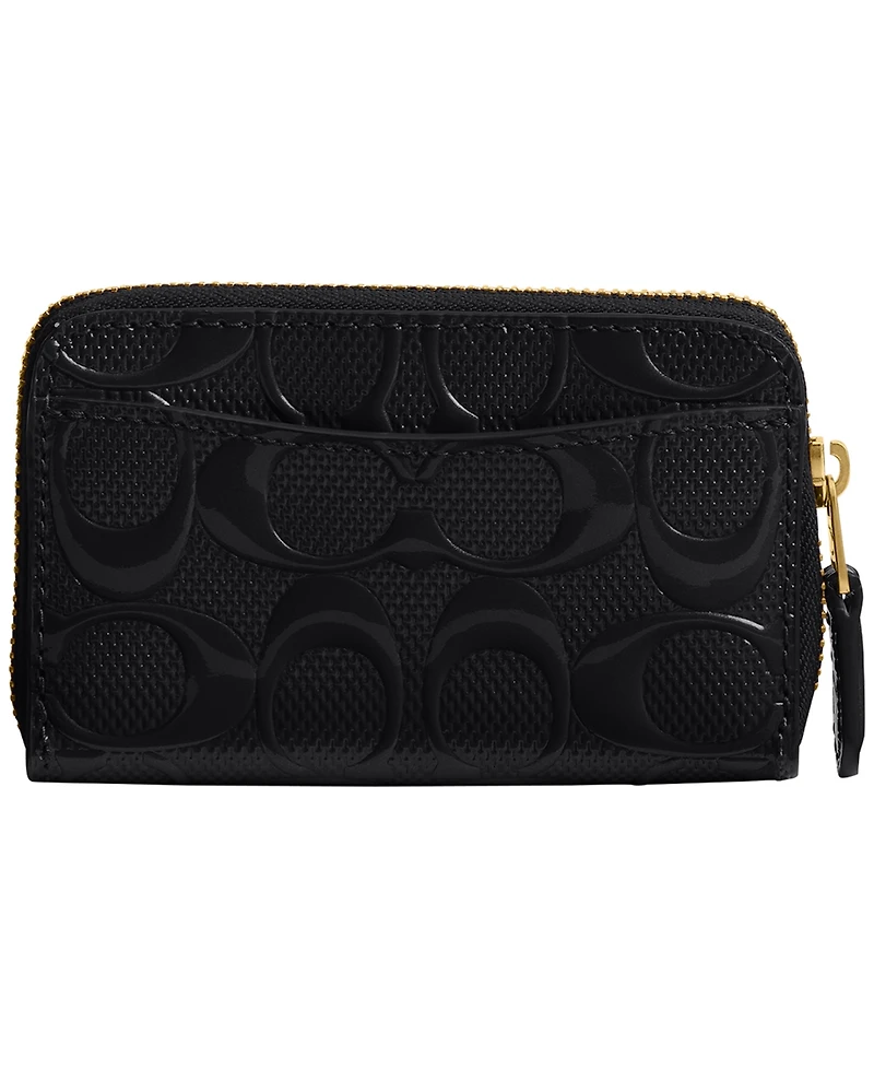 Coach Boxed Small Patent Leather Essential Zip Around Card Case