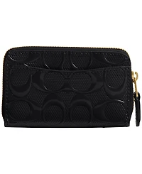 Coach Boxed Small Patent Leather Essential Zip Around Card Case