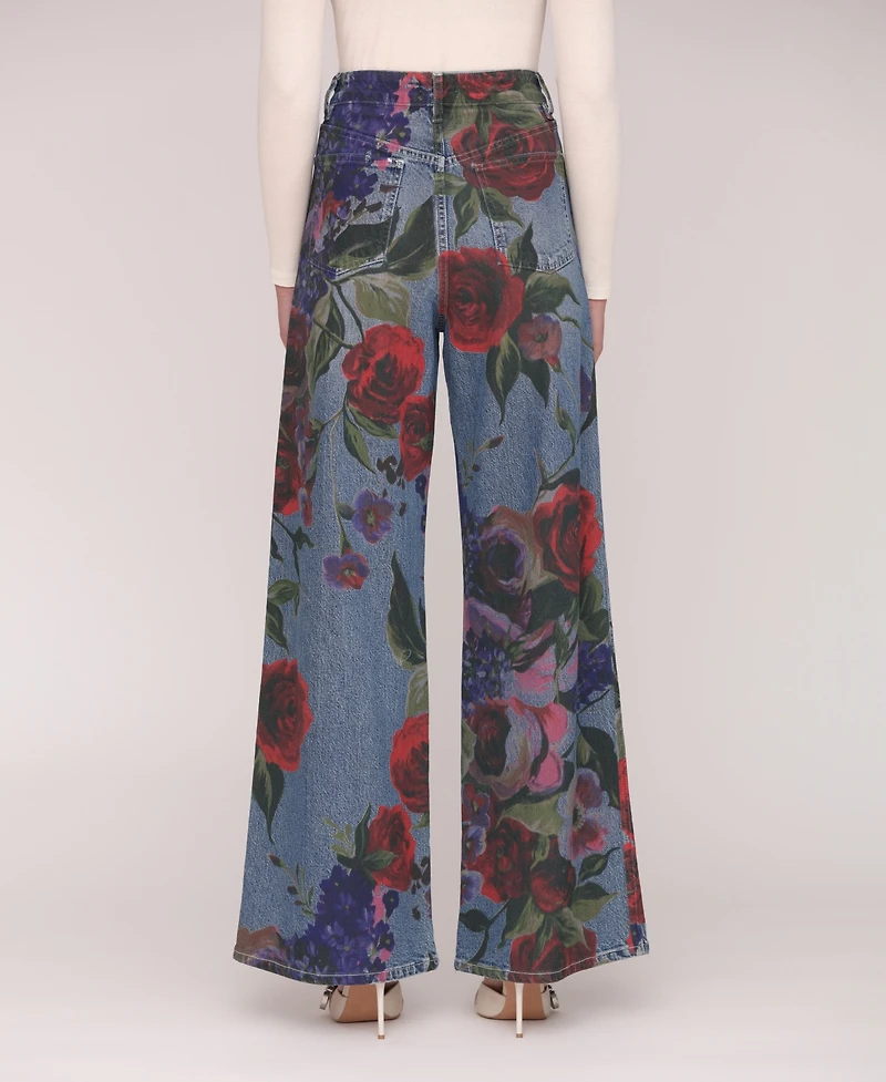 Avec Les Filles Women's High-Rise Wide-Leg Jeans
