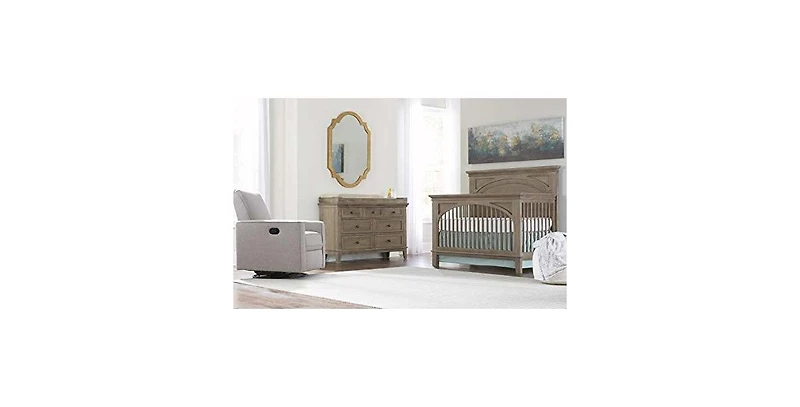 Westwood Design Leland Traditional Wood Chifferobe in Sandwash Gray