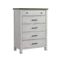 Westwood Design Timber Ridge 5-Drawer Wood Chest in Weathered Washed Sierra