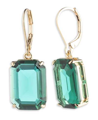 Lauren Ralph Glass Stone Gold-Tone Drop Earrings