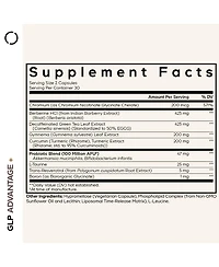 Codeage Glp-Advantage+ Berberine, Boron, Chromium, Decaffeinated Green Tea (50% Egcg), Gymnema Sylvestre, Probiotics, Taurine