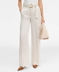 I.n.c. International Concepts Women's Belted High-Rise Cargo Pants, Macy's Exclusive