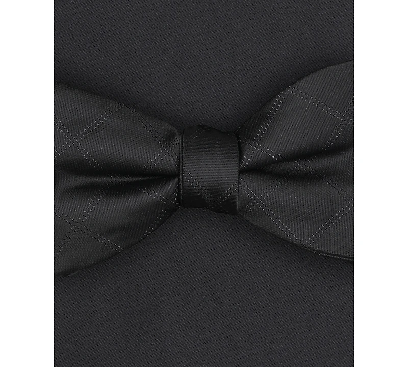 Alfani Men's Mini-Pattern Bow Tie & Solid Pocket Square Set