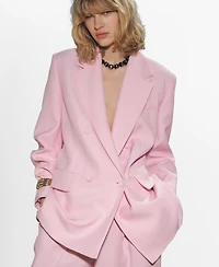Mango Women's Double-Breasted Suit Blazer