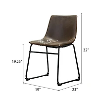 Roundhill Furniture Varna 3-Pc Round Dining Set, Trestle Dining Table with 2 Chairs