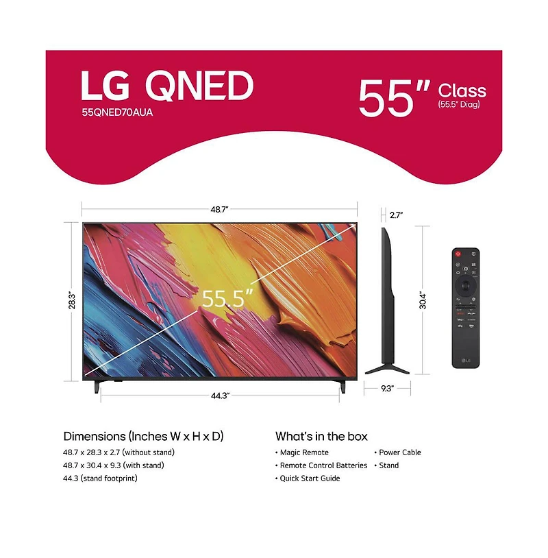55" Qned70A Series 4K QNED Smart Tv – 55QNED70AUA
