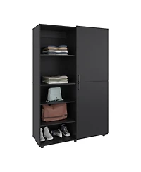 Brewster Wardrobe, 2 Doors, 6 Legs, 5 Shelves