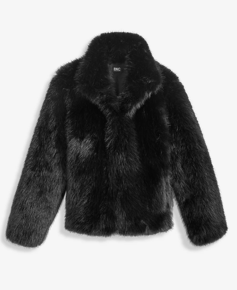 I.n.c. International Concepts Women's Long Pile Faux-Fur Chubby Jacket, Macy's Exclusive