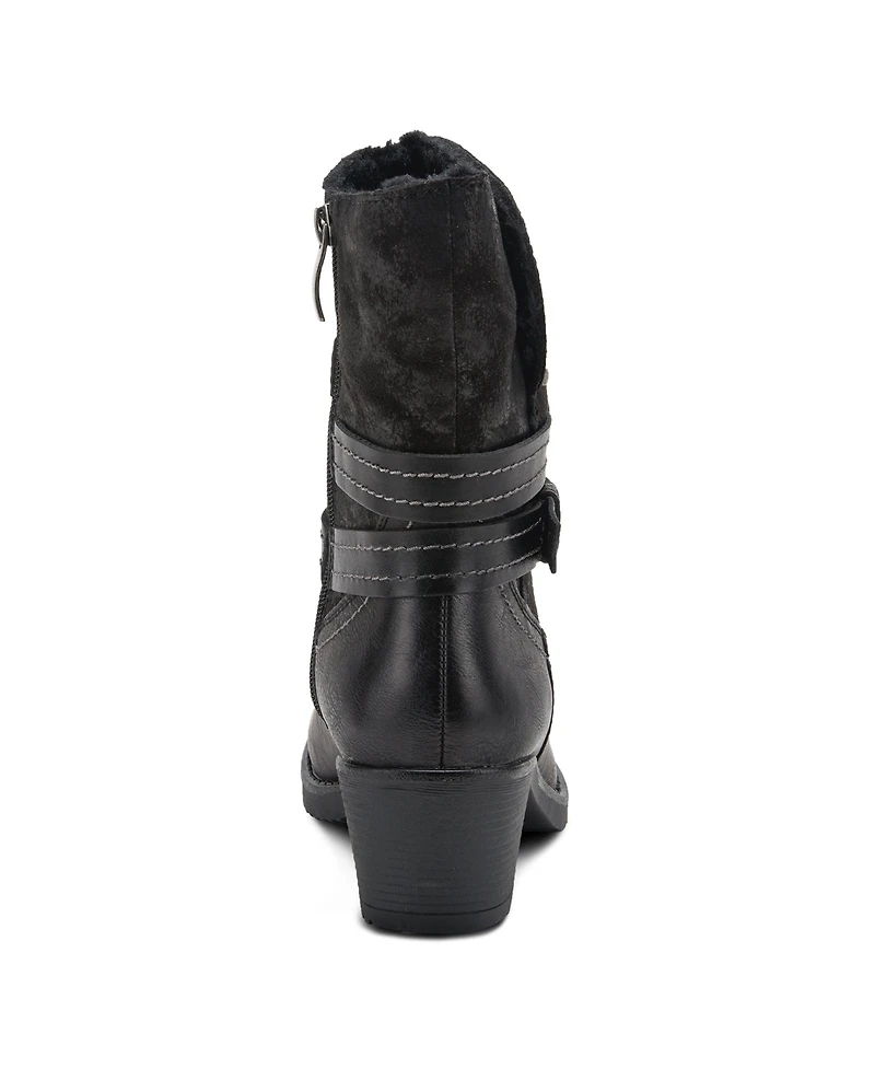 Spring Step Boisa Waterproof Mid Boot with Quilted Detail and Faux Fur Lining
